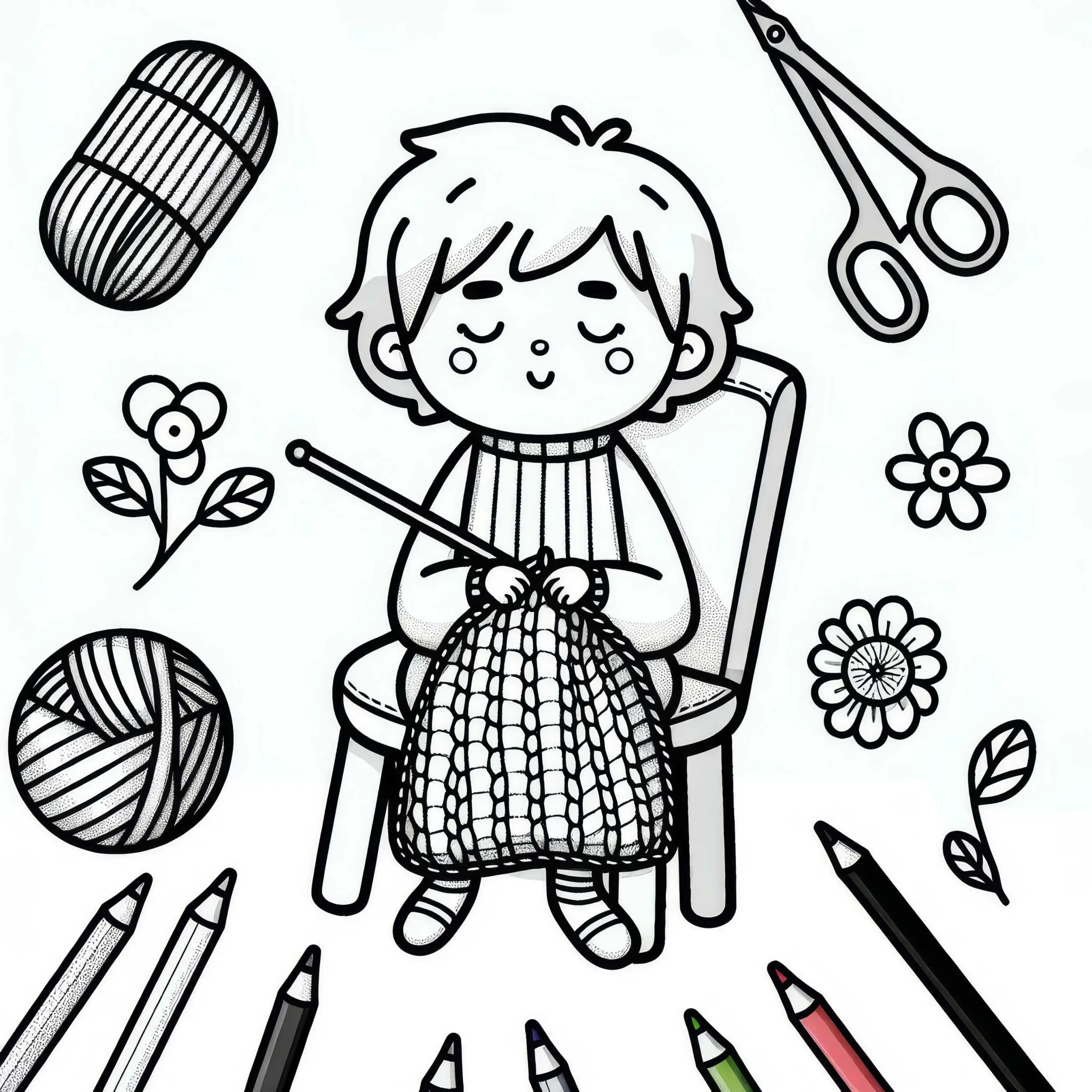 Stricken Malvorlage für dein kreatives Hobby – Gratis Download (Ausmalbild)