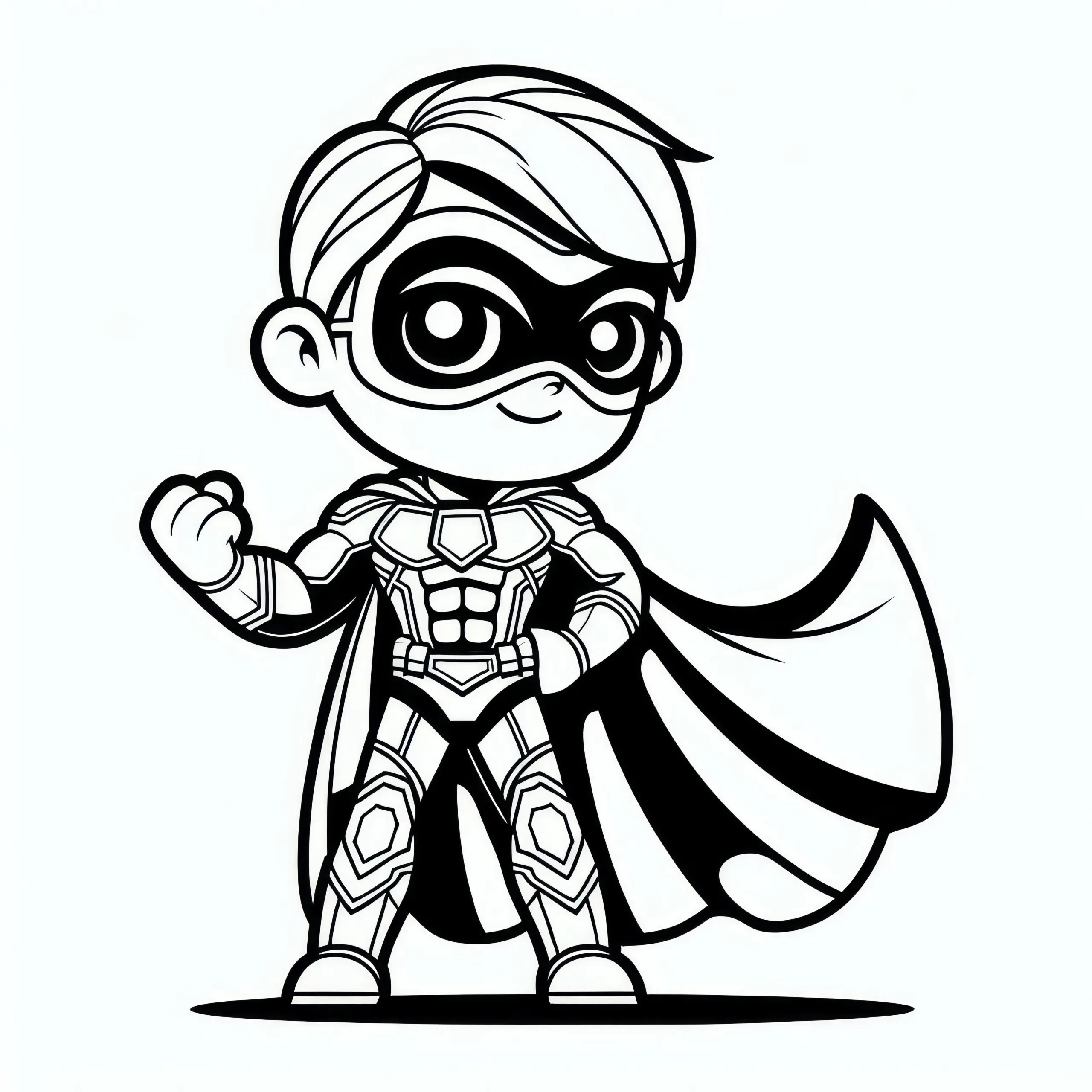 Superheld Ausmalbild zum Download (Kostenlos)