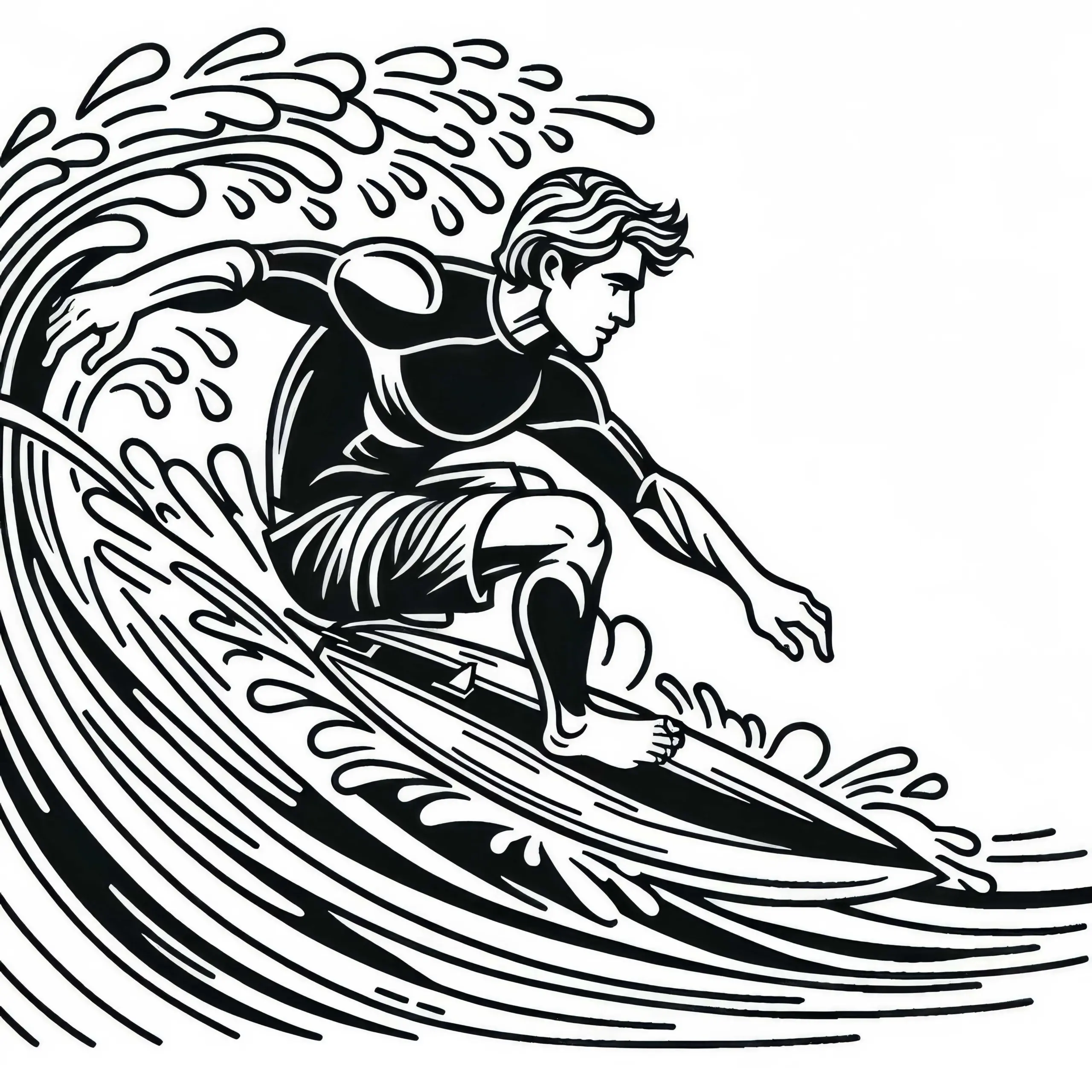 Surfer Ausmalbild Kostenlos