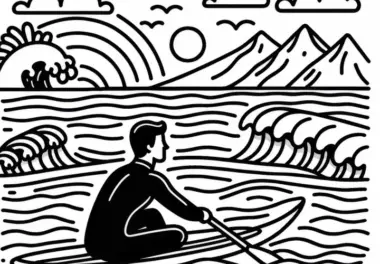 Surfen: kostenlose Ausmalbilder