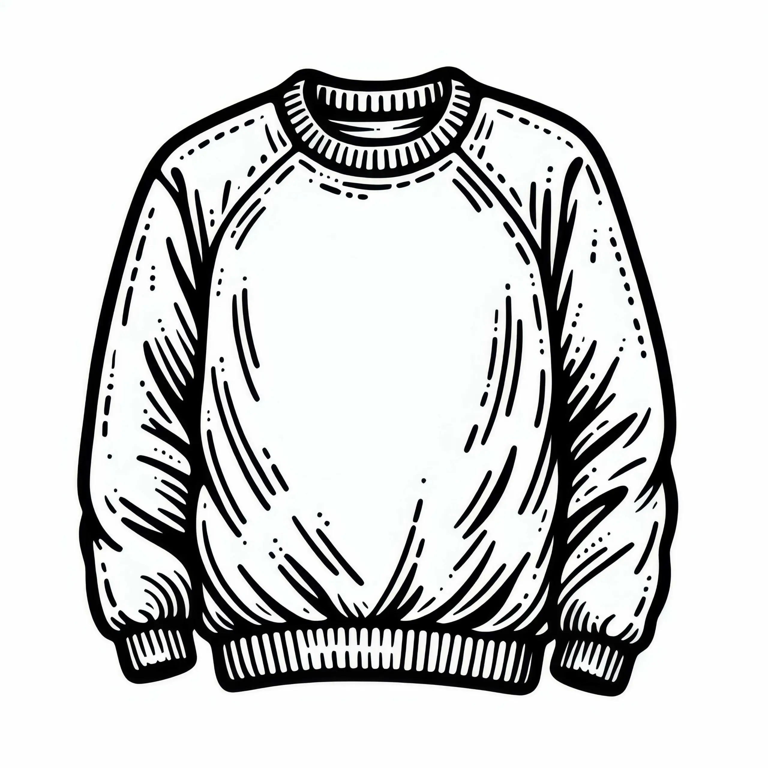 Kostenfreies Ausmalbild eines Sweatshirts für kreative Köpfe