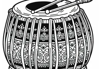 Traditionelle Instrumente: kostenlose Ausmalbilder
