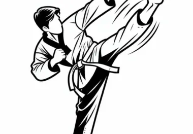 Taekwondo: kostenlose Ausmalbilder