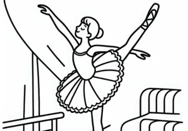 Tänzerin Ballett Malvorlage Kostenlos