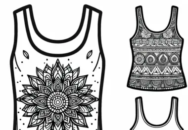 Kostenlose Malvorlage eines Tanktops zur Verwendung für Kleidung