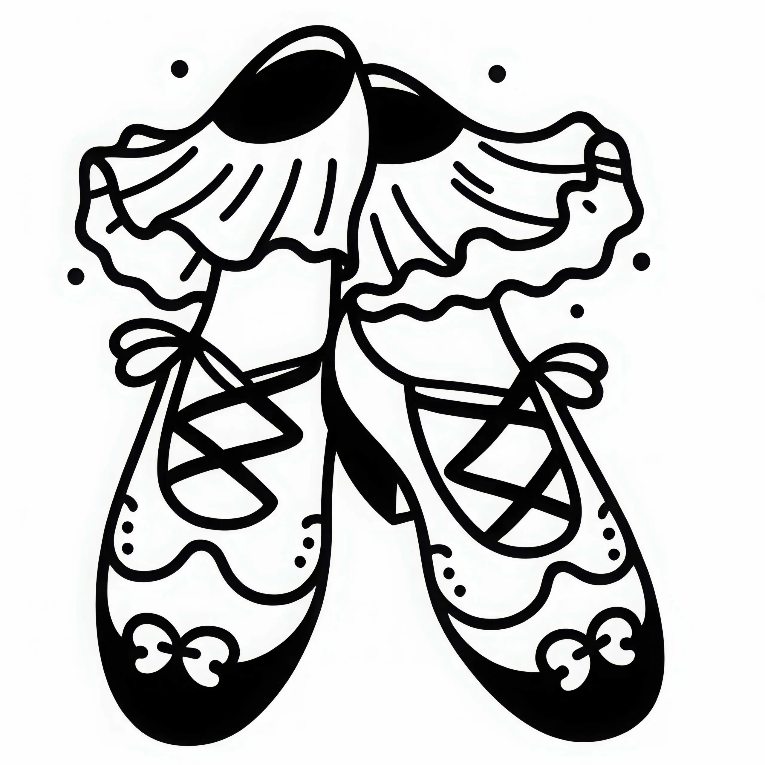 Tanzschuhe Ausmalbild Kostenlos
