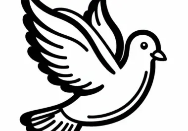 Taube als Vogel in Europa – Malvorlage Kostenlos