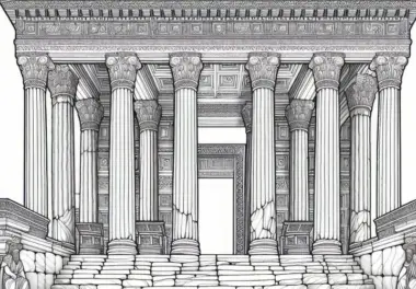 Tempel der Artemis in Ephesos – Ausmalbild Weltwunder kostenlos
