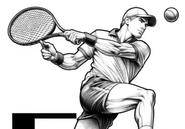 Tennisspieler Ausmalbild – Detailreich und Kostenlos