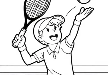 Tennis: kostenlose Ausmalbilder