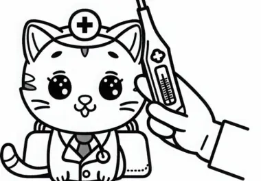 Thermometer für Tierarzt Malvorlage Einfach Gratis