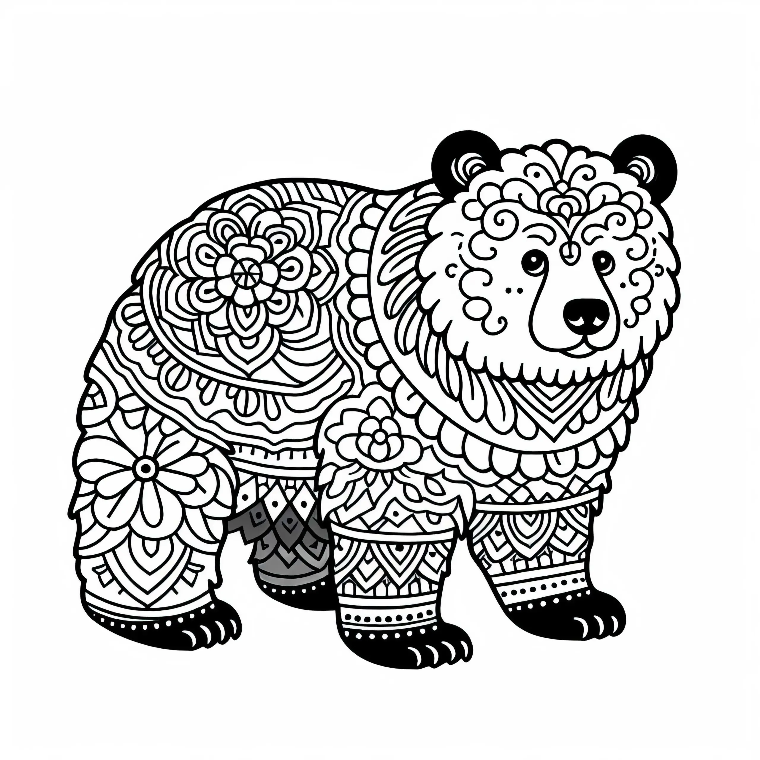 Tibetbär Ausmalbild Gratis – Kostenfreies Downloadangebot
