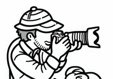 Tierfotograf Malvorlage Gratis Herunterladen
