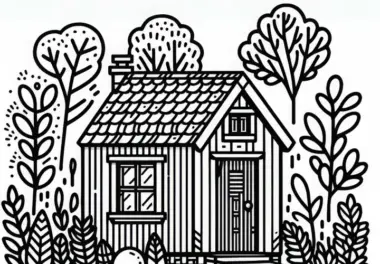 Tiny House Ausmalbild Kostenlos