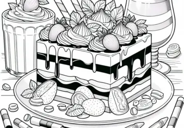 Desserts: kostenlose Ausmalbilder