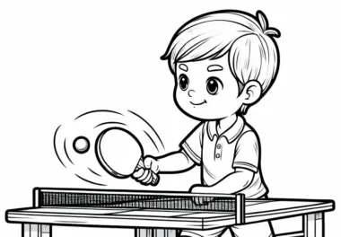 Tischtennis Spielen Ausmalbild für Dein Hobby Kostenlos