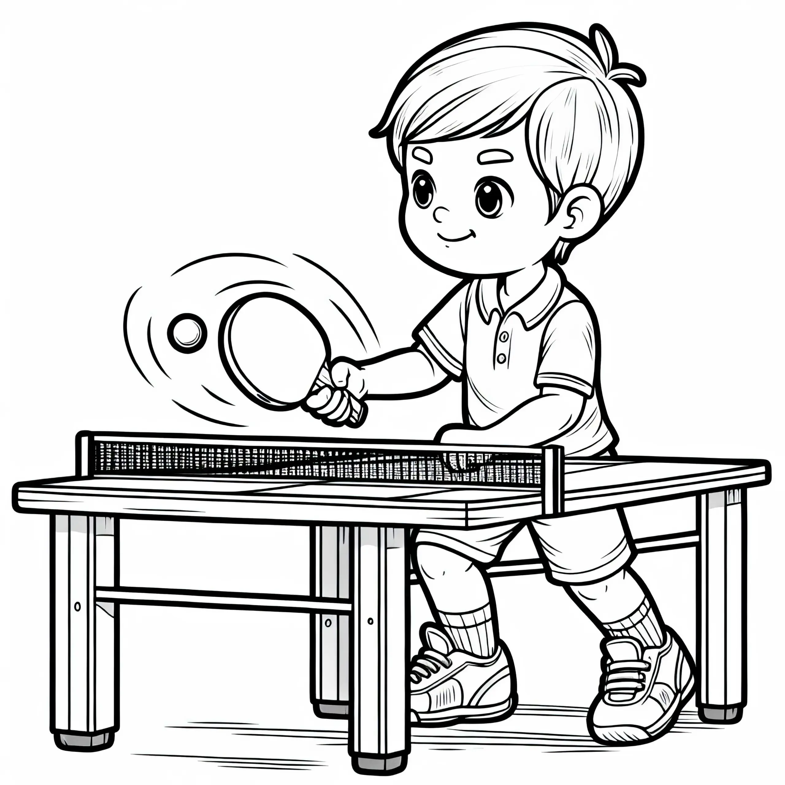 Tischtennis Spielen Ausmalbild für Dein Hobby Kostenlos