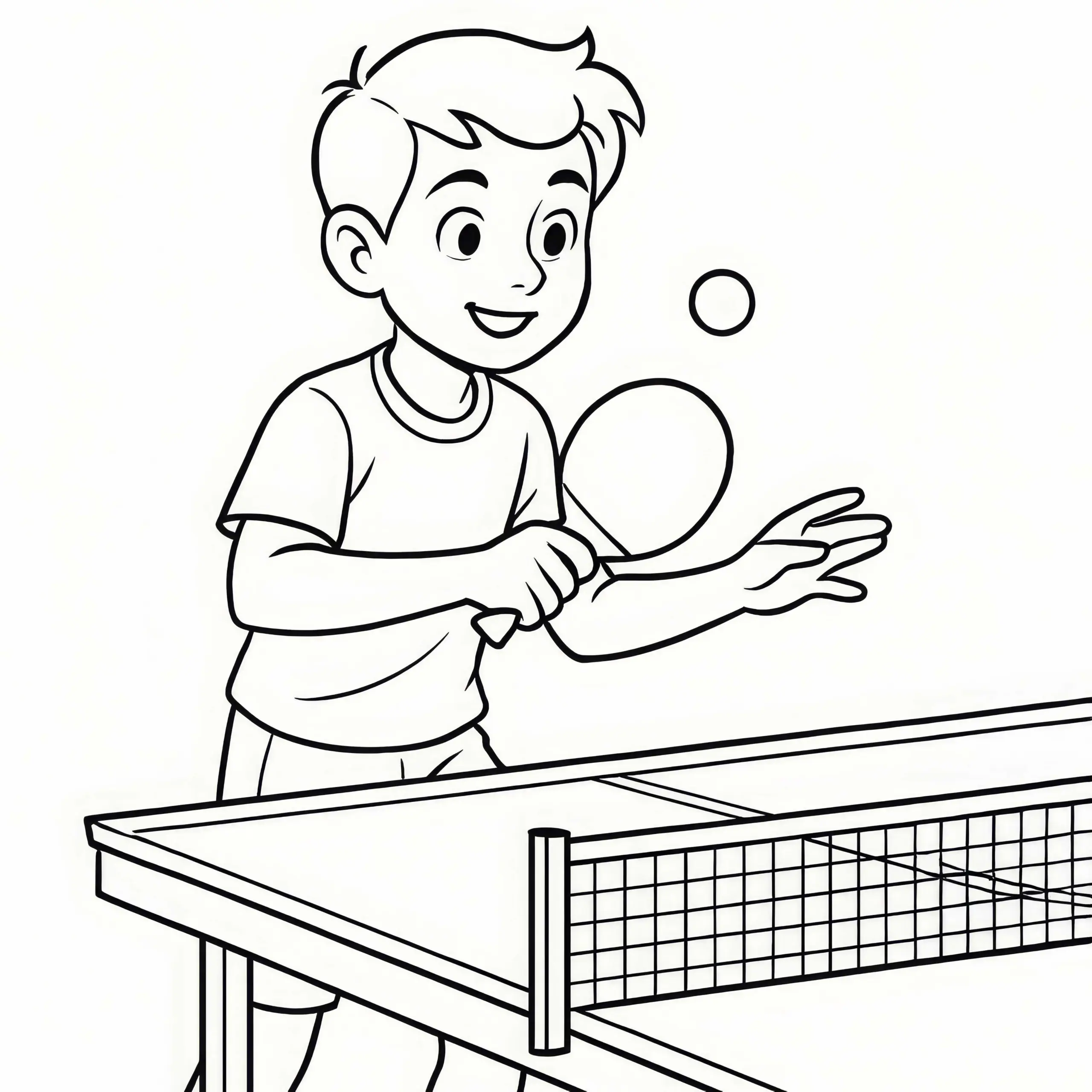 Tischtennisspieler Ausmalbild Gratis