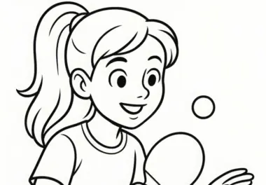 Tischtennisspielerin Malvorlage Kostenlos