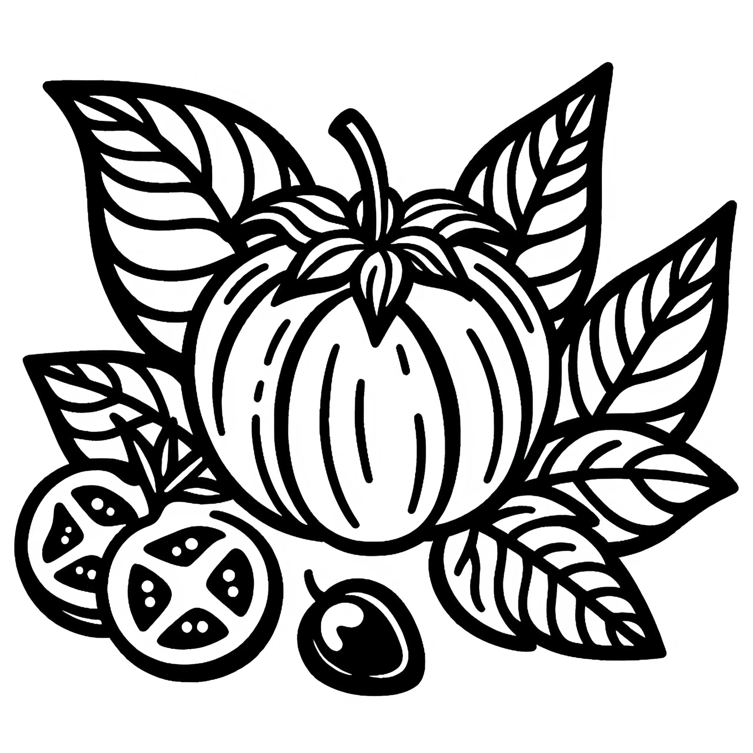 Kostenloses Tomatillo Ausmalbild zum Herunterladen