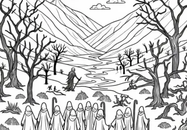 Tote Landschaft: kostenlose Ausmalbilder