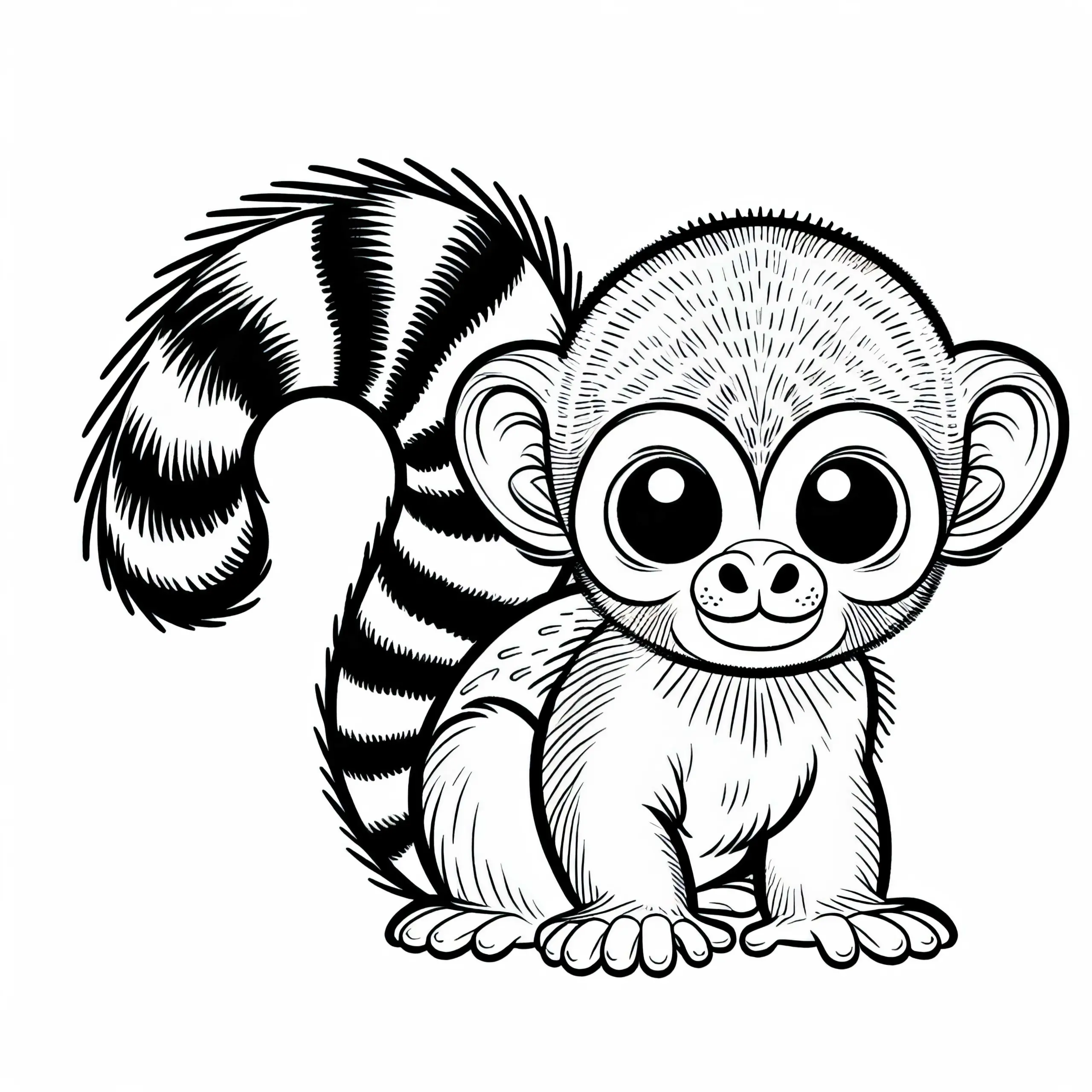 Totenkopfaffe Ausmalbild Gratis zum Download