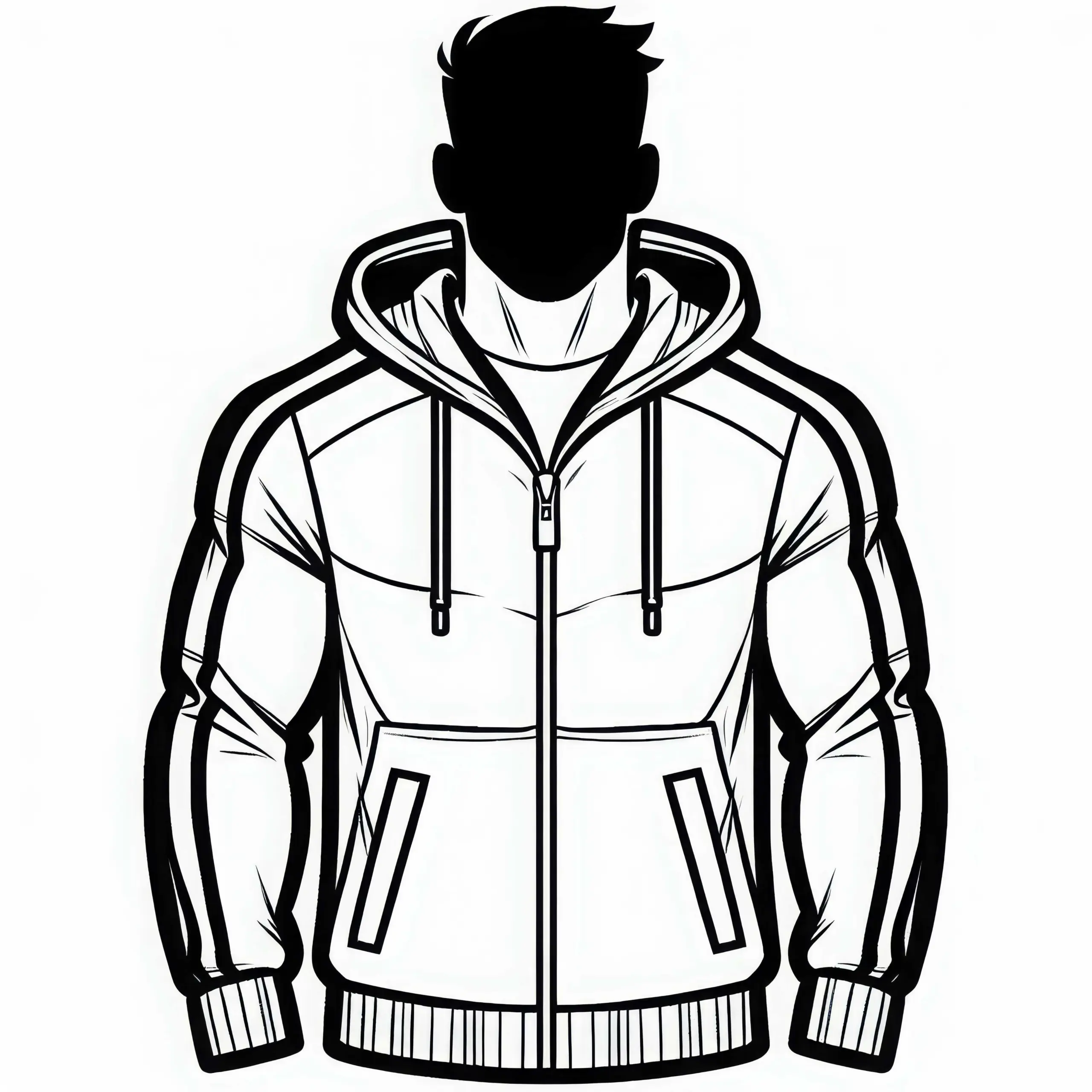 Trainingsanzug eines Sportlers – Ausmalbild Gratis