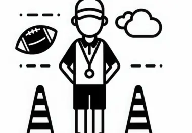 Trainingshütchen für Übungen beim Fußballtraining – Malvorlage kostenlos zum Download