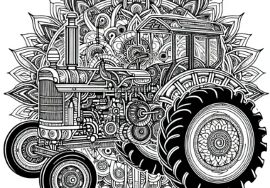 Traktor Mandala Ausmalbild Kostenlos