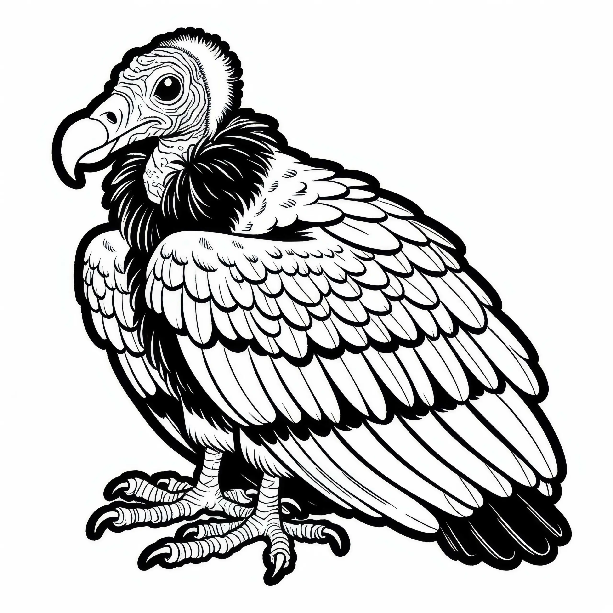 Truthahngeier als Ausmalbild für Nordamerika