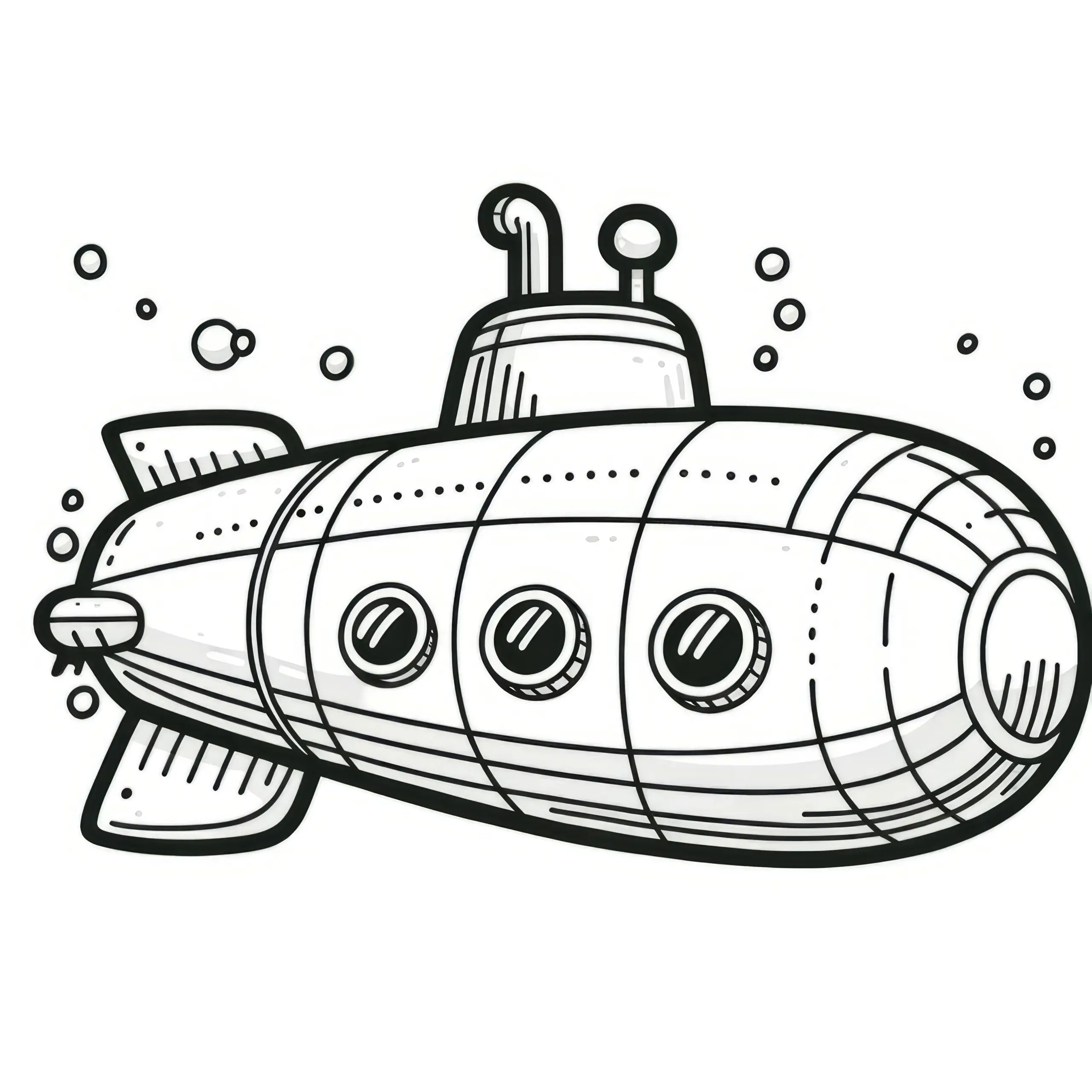 U-Boot zum Ausmalen: Jetzt kostenlos zum Download (Ausmalbild)