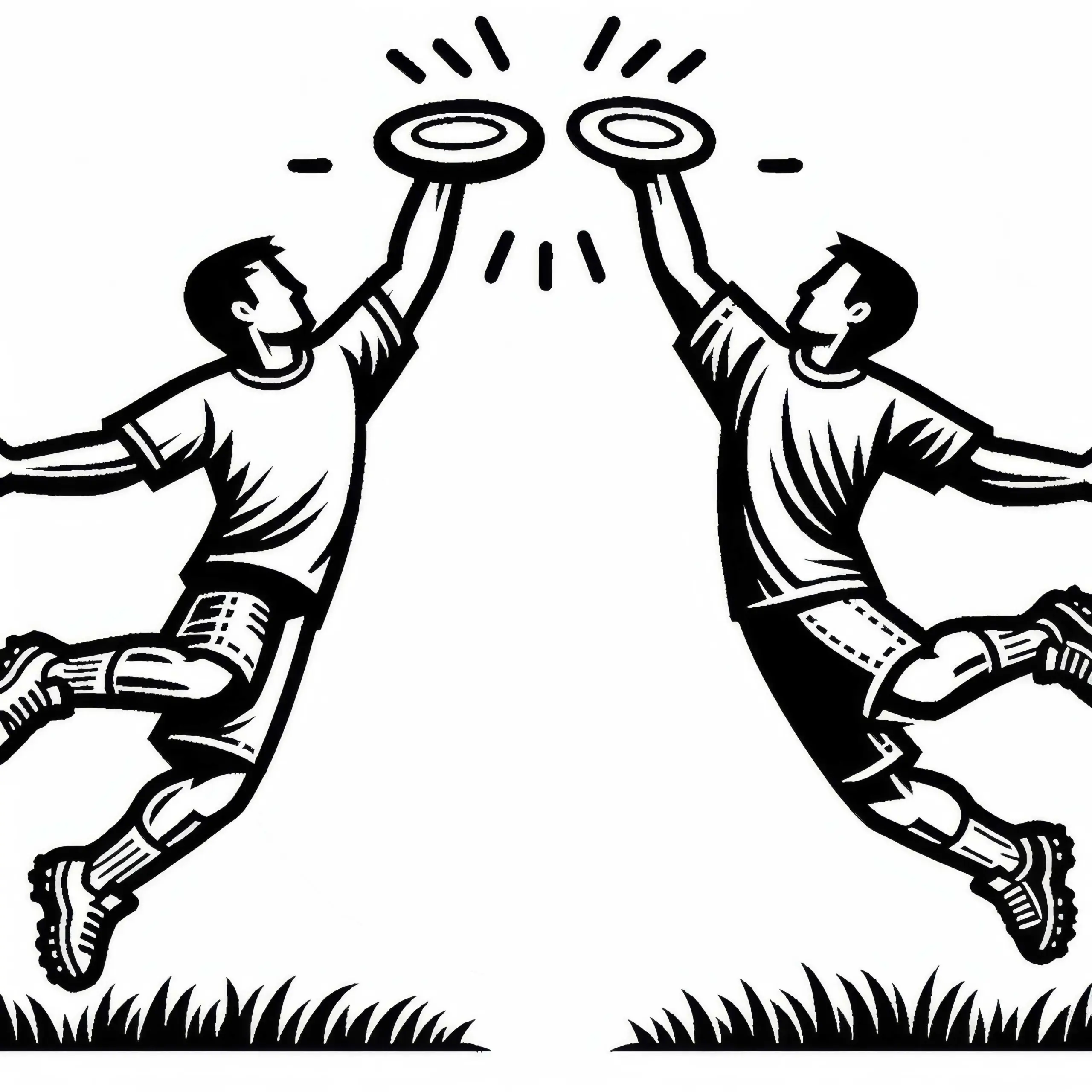 Ultimate Frisbee Ausmalbild Einfach Kostenlos