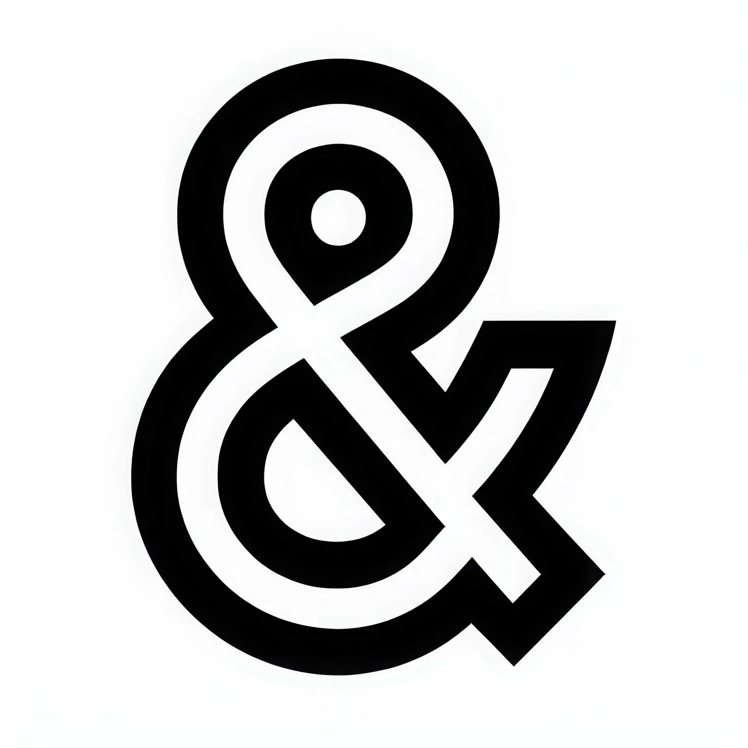 Kostenlose Ausmalvorlage mit &-Zeichen (Ausmalbild)