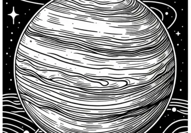 Kostenloses Ausmalbild von Uranus für Kinder