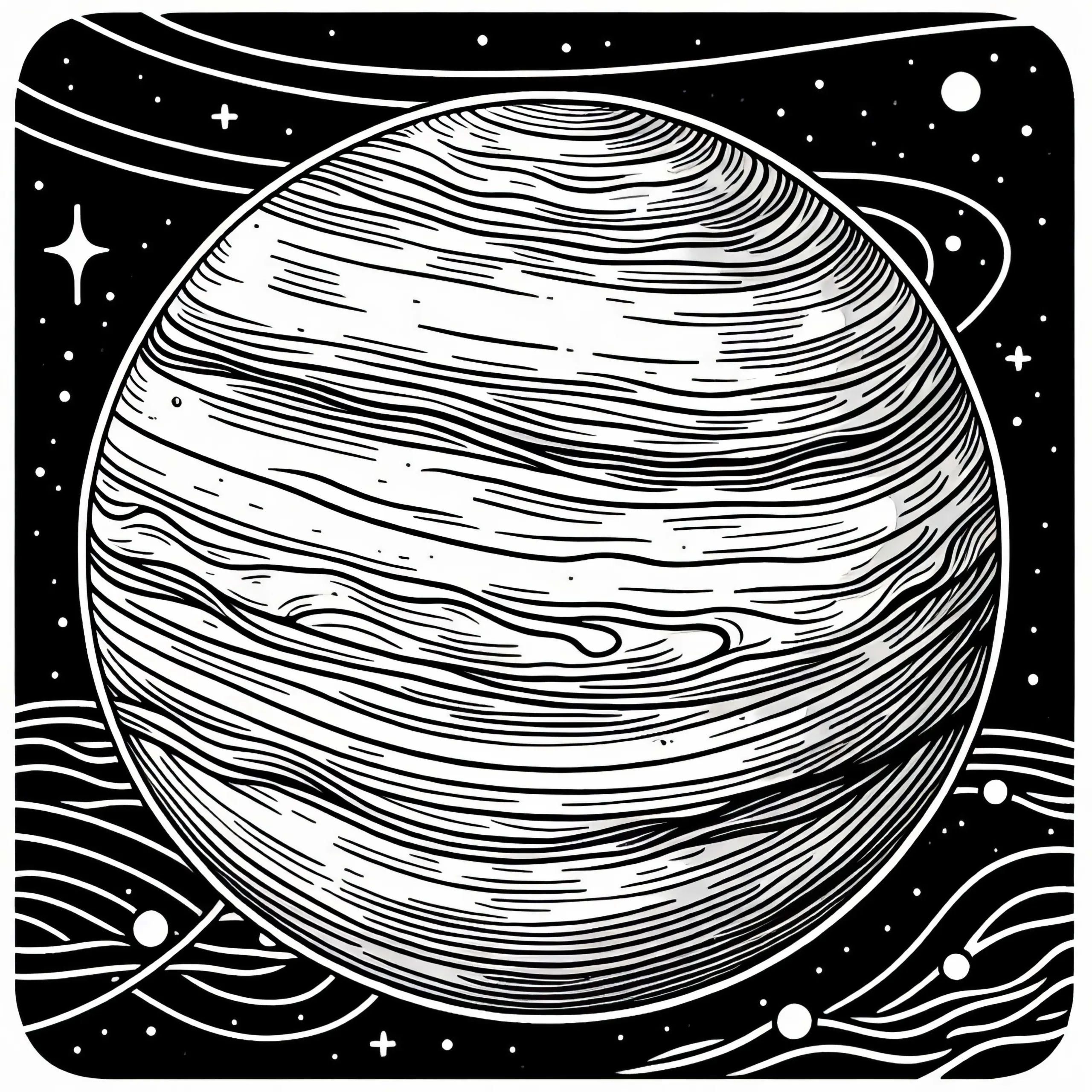 Kostenloses Ausmalbild von Uranus für Kinder