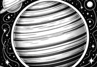 Ausmalbild von Uranus – Einfache Malvorlage Kostenlos