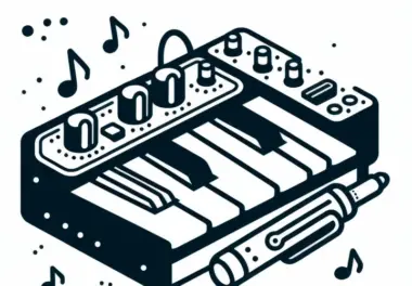 Vocoder Malvorlage für ein Elektronisches Instrument – Gratis Download