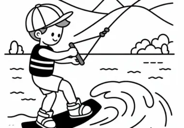 Wakeboard Anfänger Malvorlage Kostenlos
