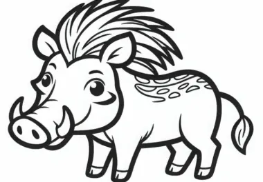Warzenschwein Ausmalbild Einfach Kostenlos