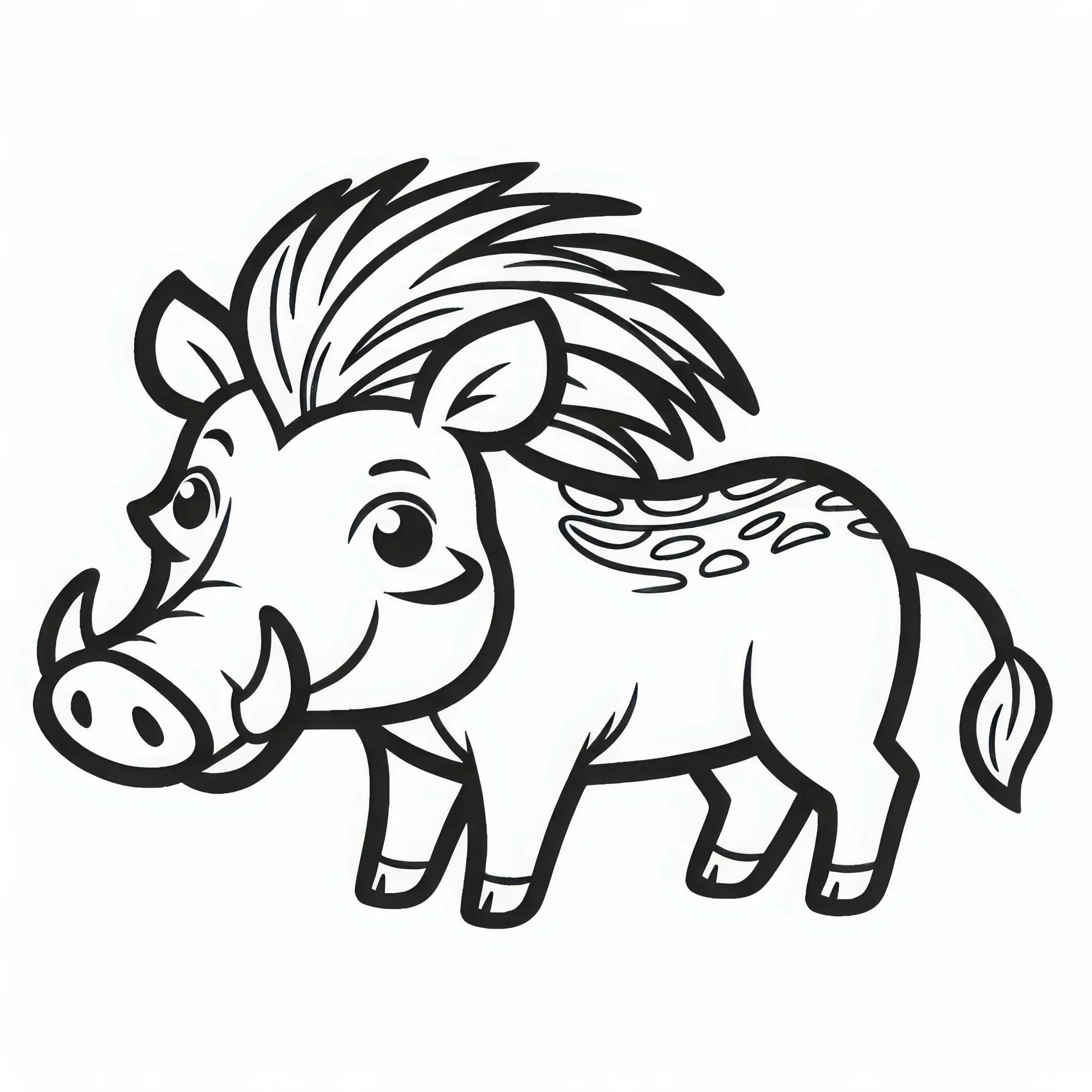 Warzenschwein Ausmalbild Einfach Kostenlos