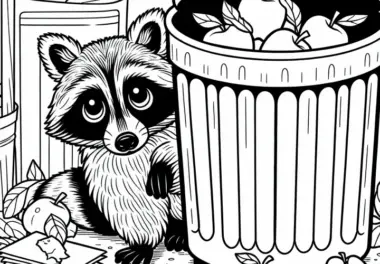 Waschbären-Ausmalbilder kostenlos herunterladen