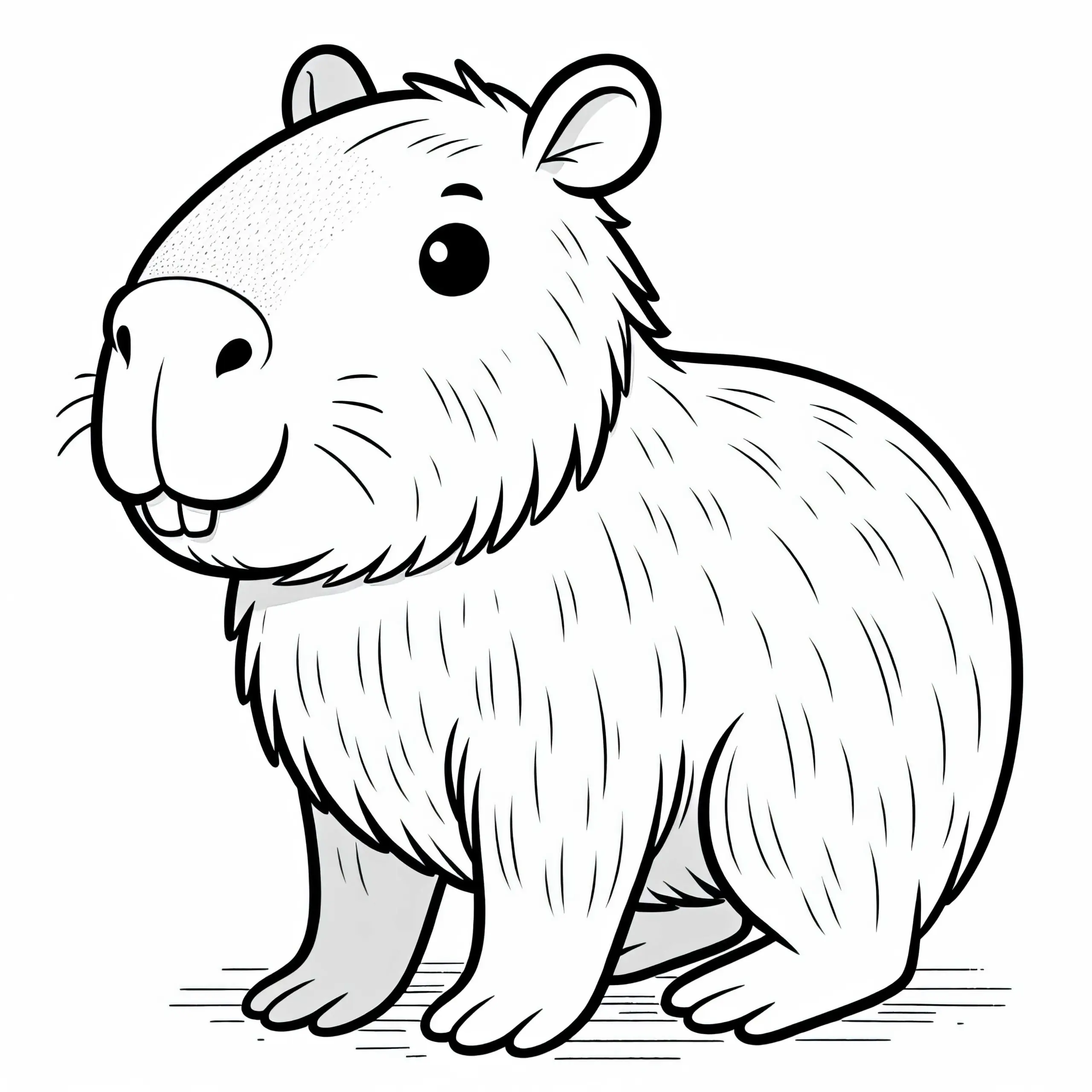 Wasserschwein Ausmalbild Einfach Kostenlos