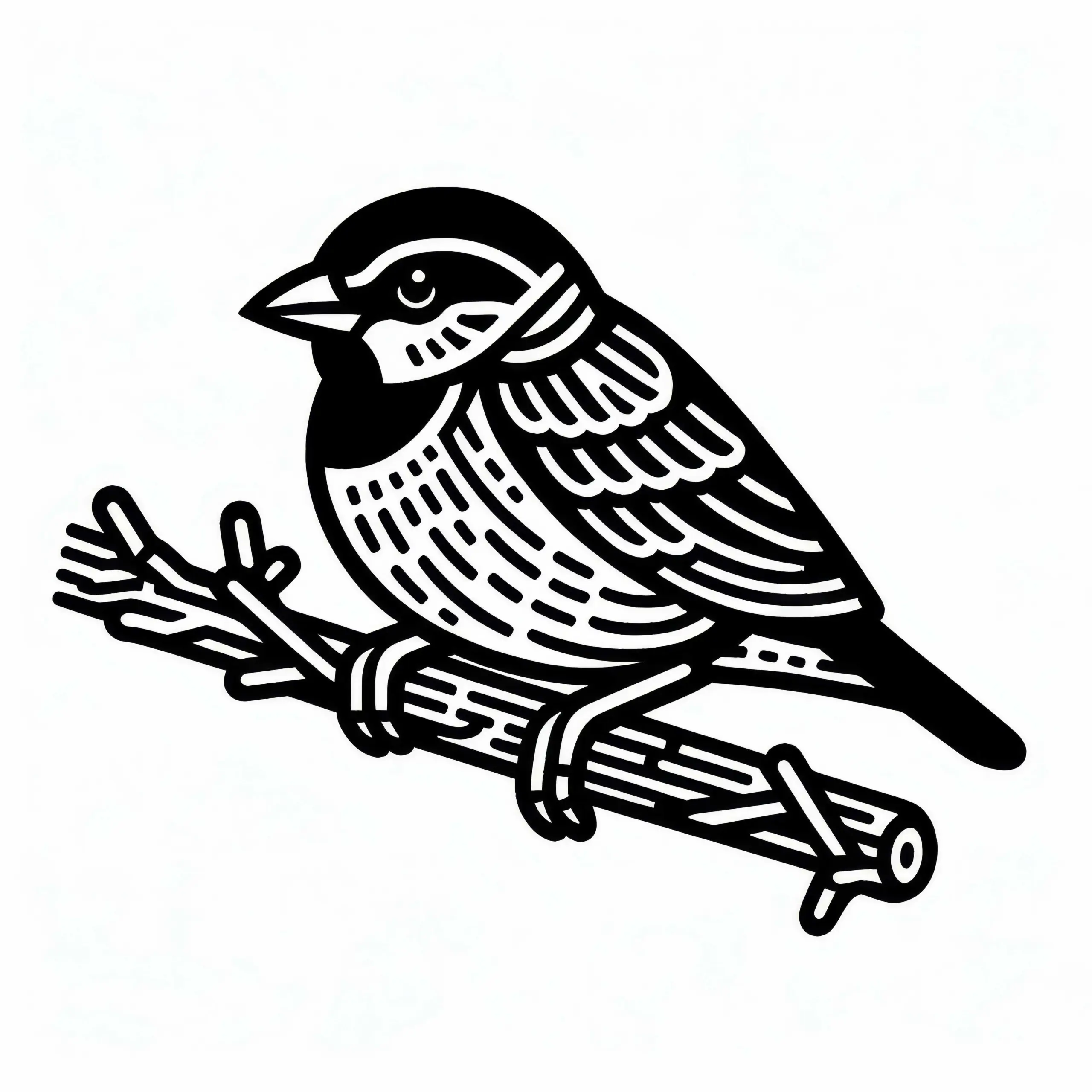 Ausmalbild vom Webervogel für Kinder