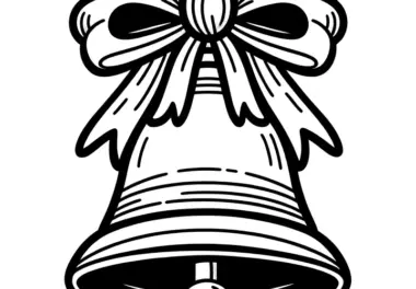 Weihnachtsglocke – Ein festliches Weihnachtsmotiv zum Ausmalen