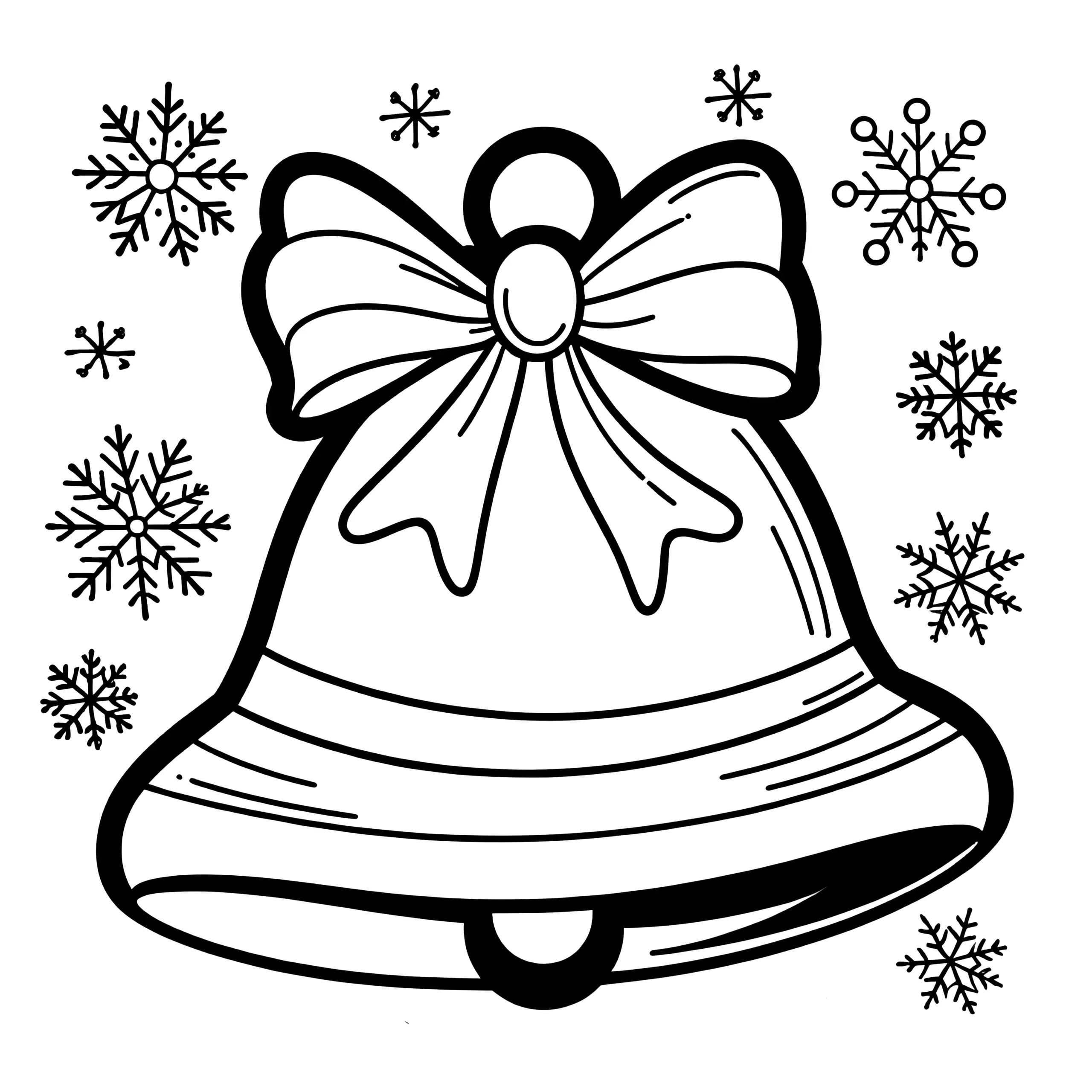 Weihnachtsglöckchen – Ein Besinnliches Weihnachtsmotiv (Ausmalbild)