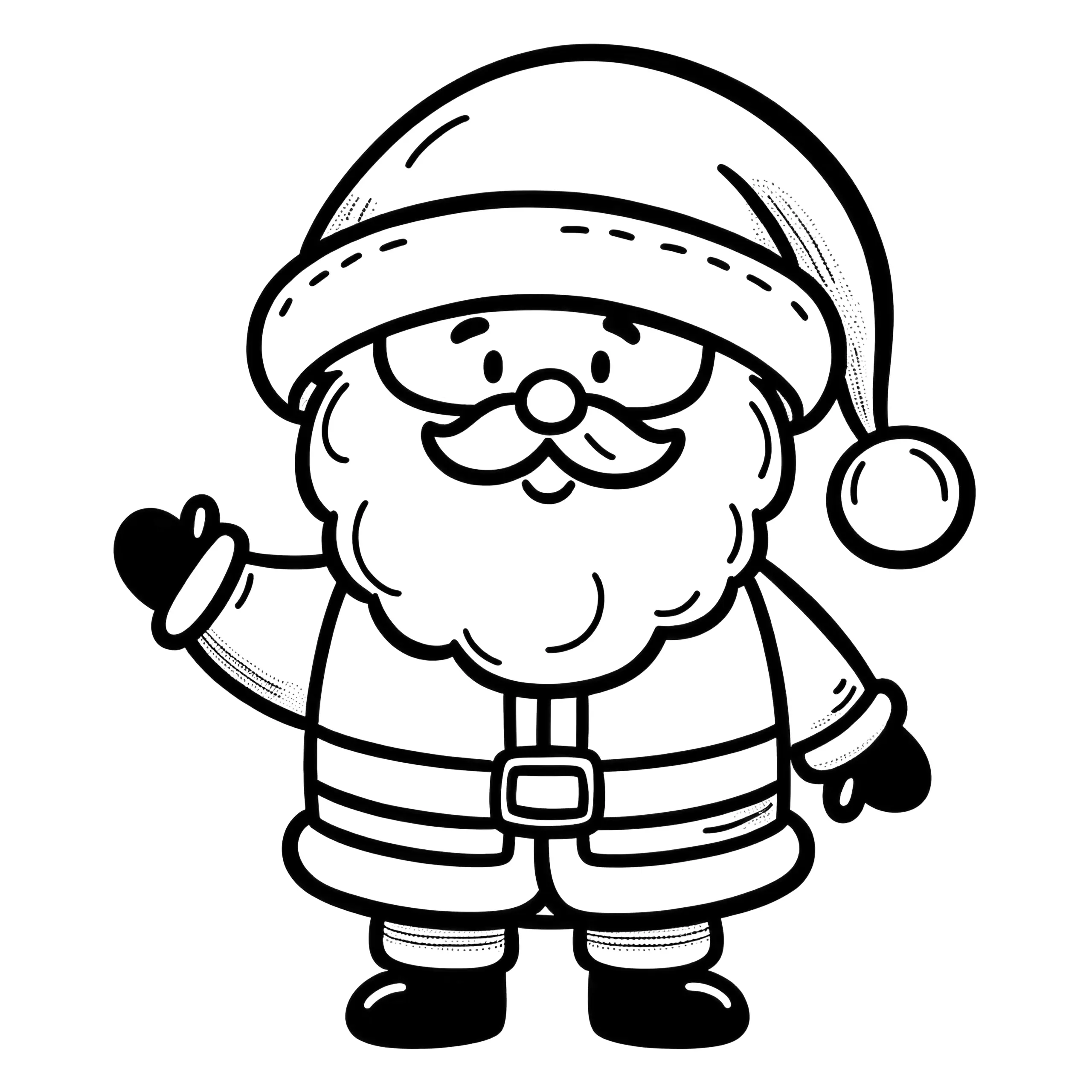 Weihnachtsmann: Malvorlage für Kindergarten & Grundschule (Ausmalbild)