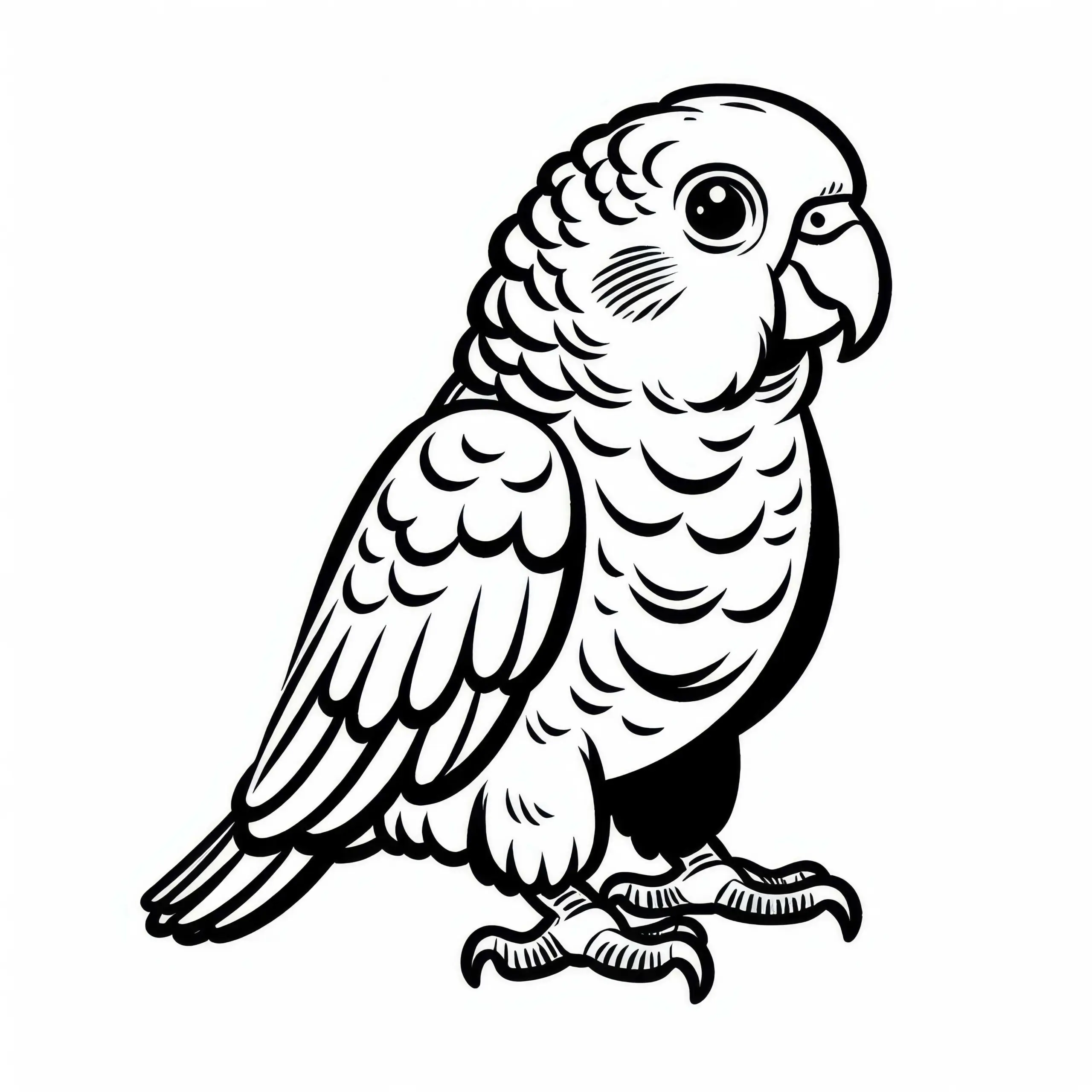 Weisse Bauchpapageien Caiques Ausmalbild Kostenlos