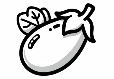 Weiße Aubergine Ausmalbild Kostenlos