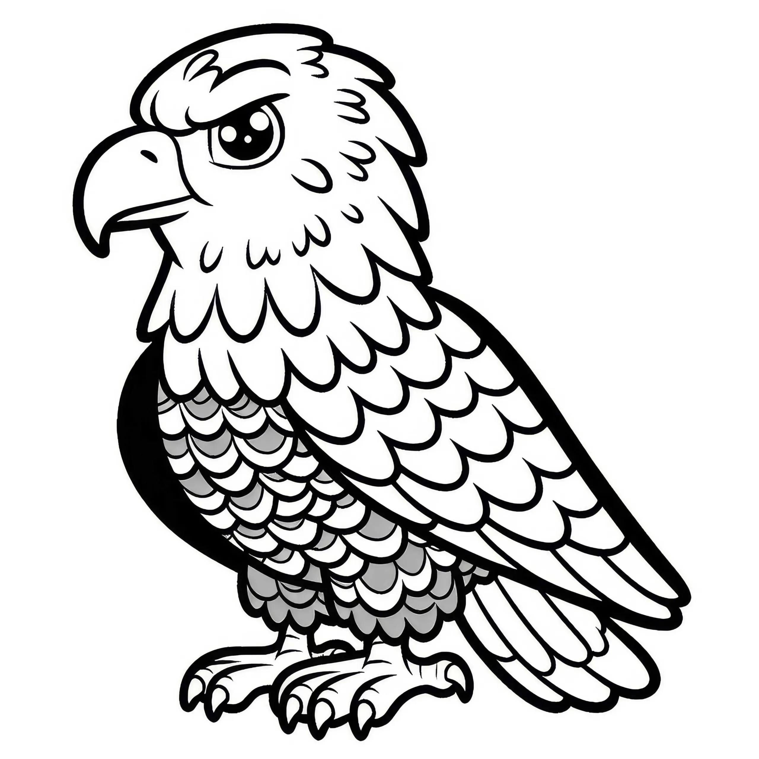 Weißkopfadler Vogel Europa Malvorlage Kostenlos (Ausmalbild)