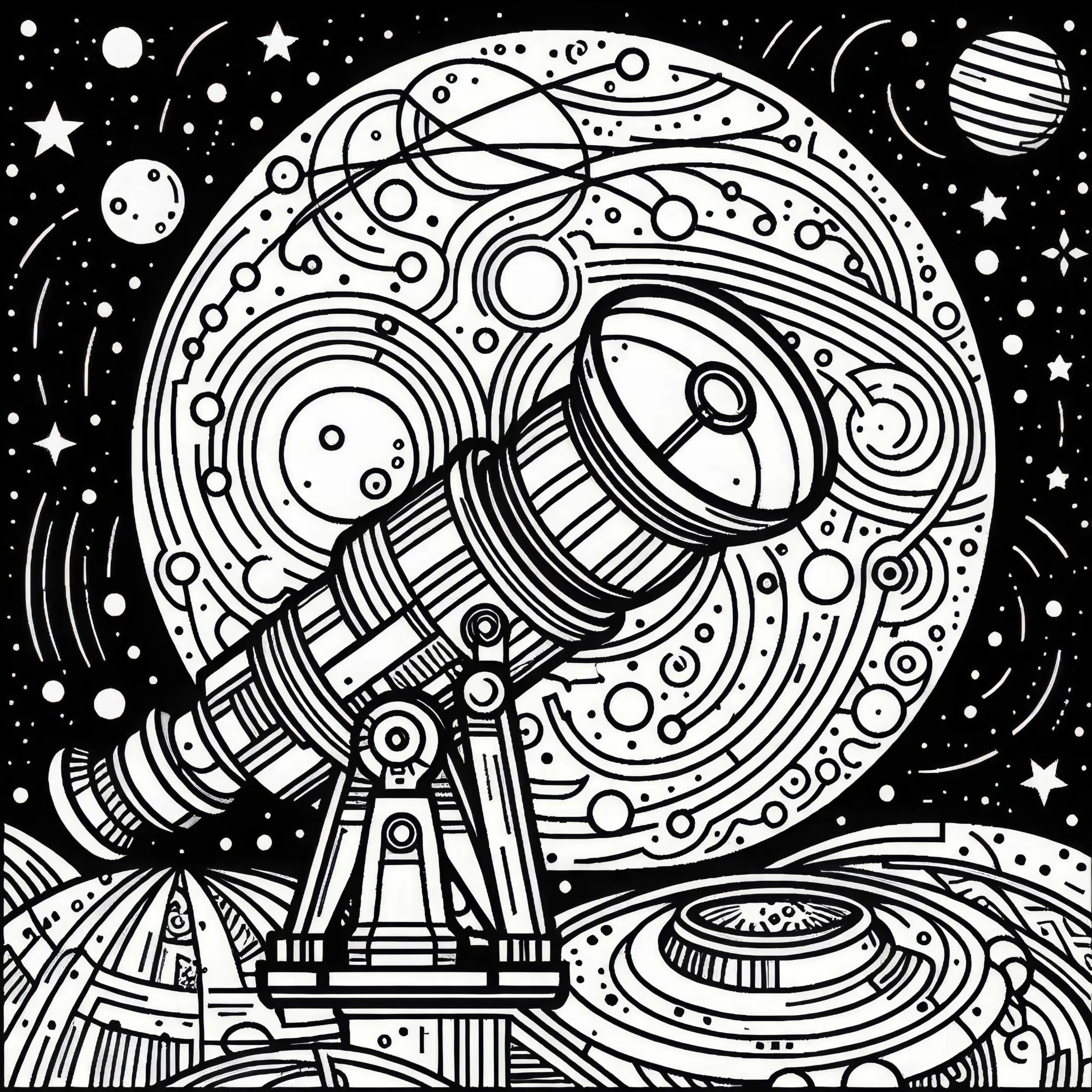 Weltraumteleskop Ausmalbild Kostenlos